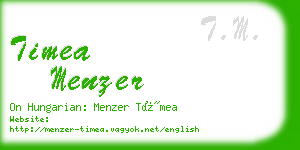 timea menzer business card